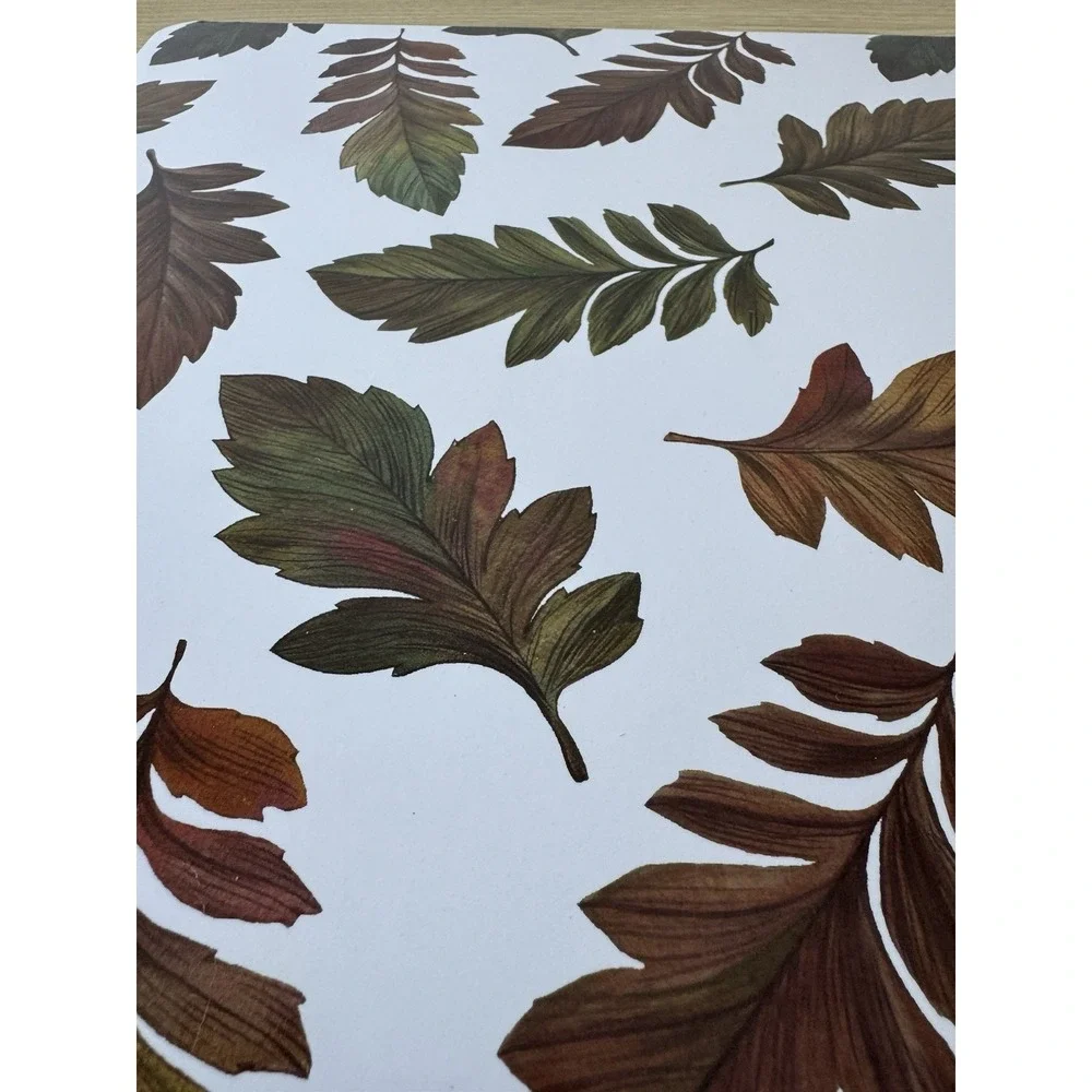 Set of 4 Fall Autumn Leaf Cork Back Placemats 16 x 12 Harvest Table Decor